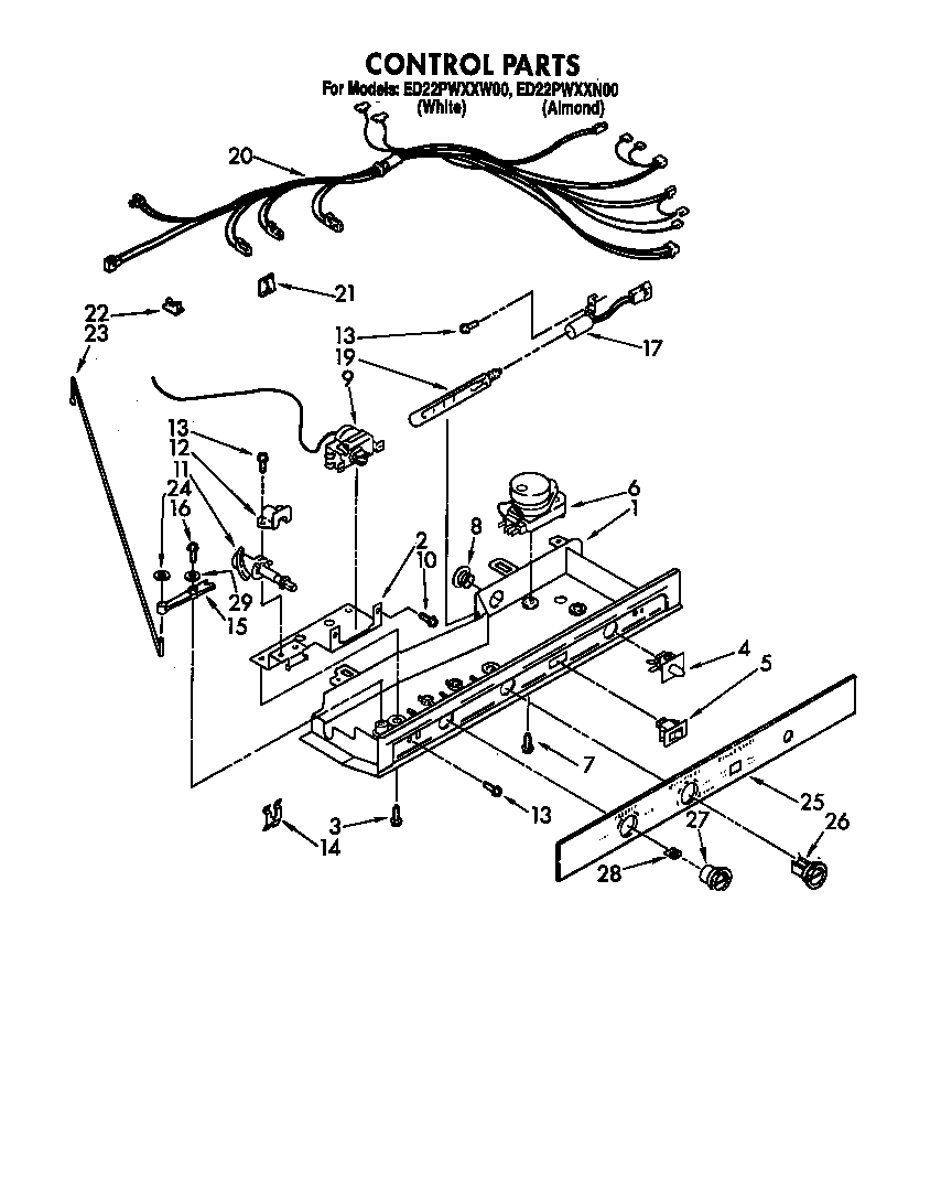 Whirlpool ED22PWXXN00 control diagram