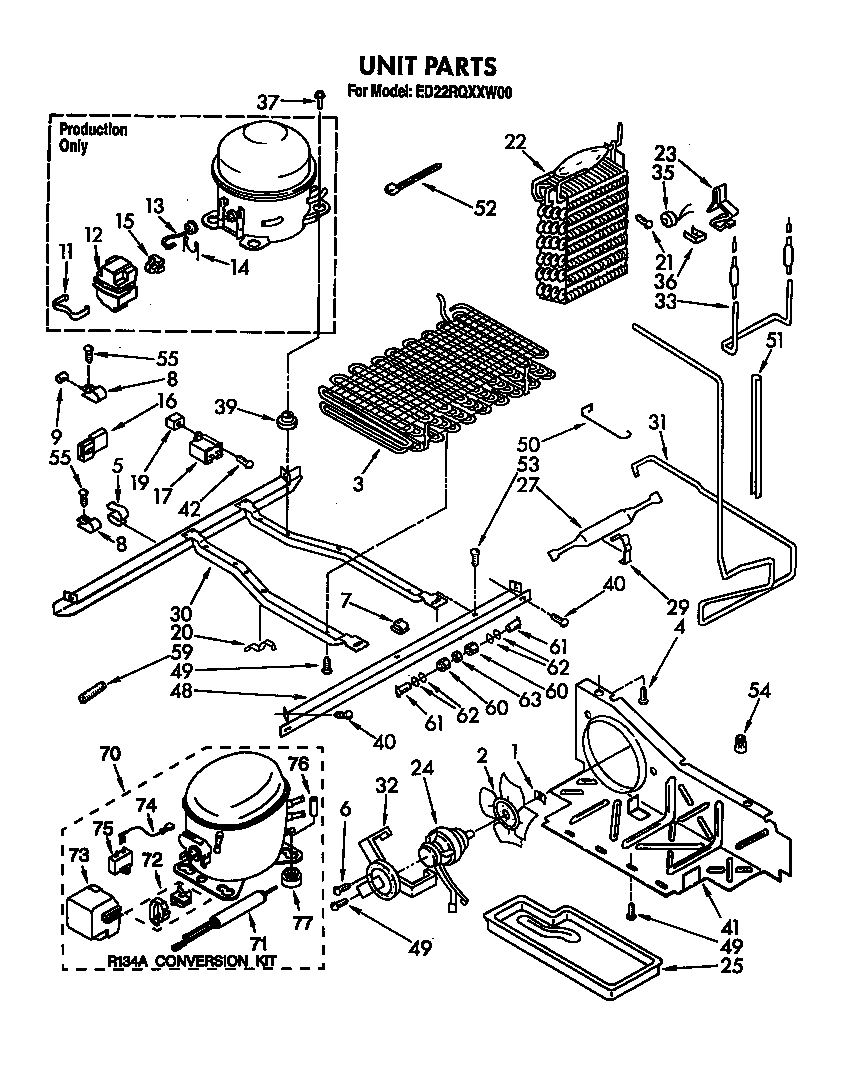 Whirlpool ED22RQXXN00 unit diagram
