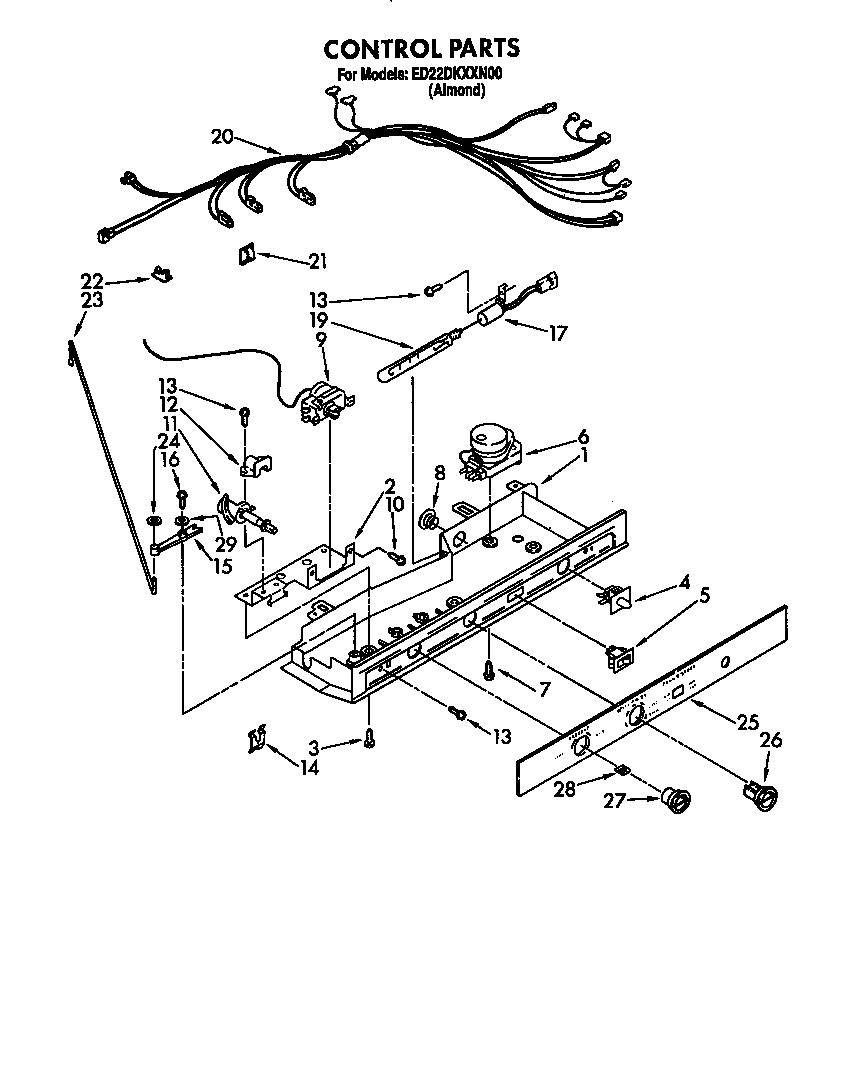 Whirlpool ED22DKXXW00 control diagram