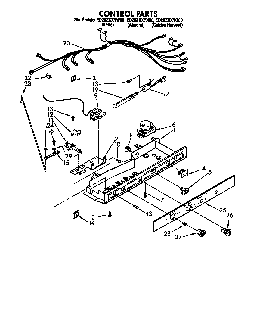 Whirlpool ED20ZKXYW00 control diagram