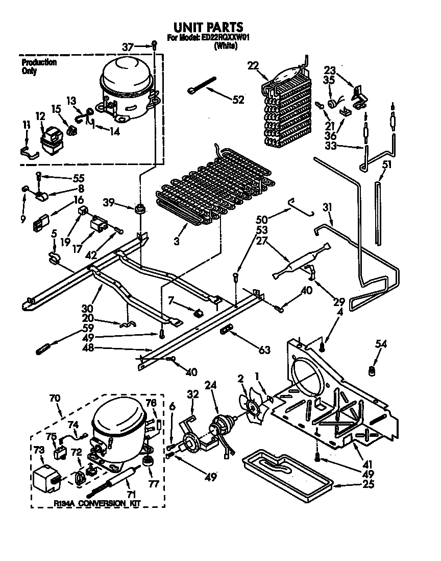 Whirlpool ED22RQXXN01 unit diagram
