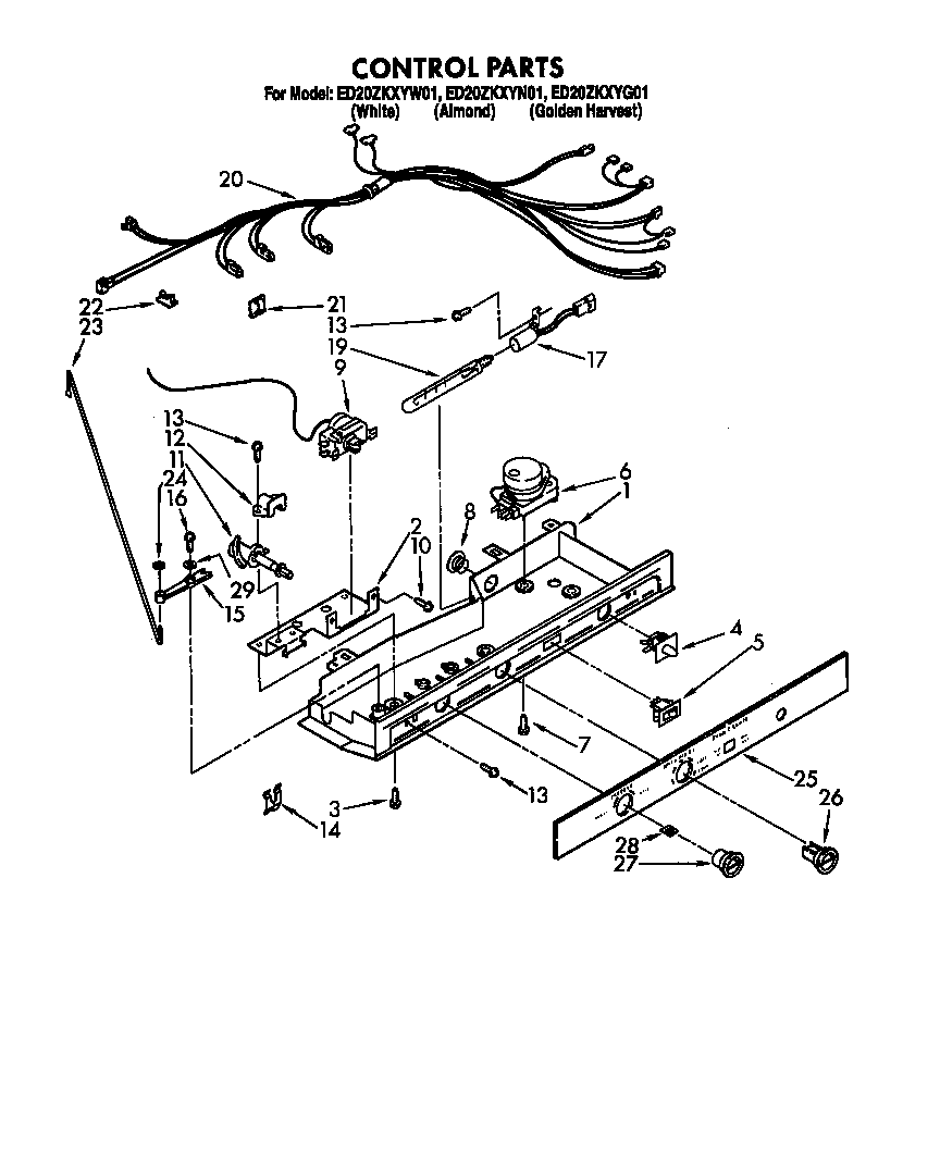 Whirlpool ED20ZKXYW01 control diagram