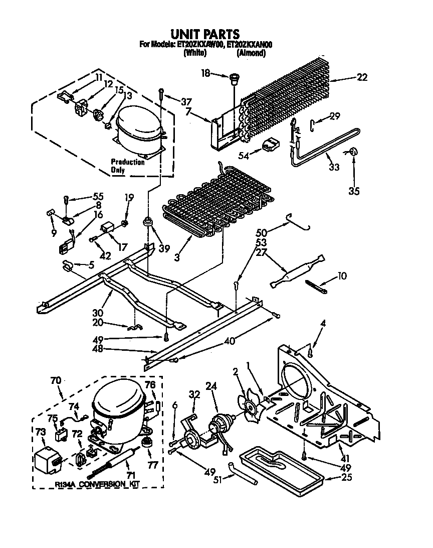Whirlpool ET20ZKXAW00 unit diagram