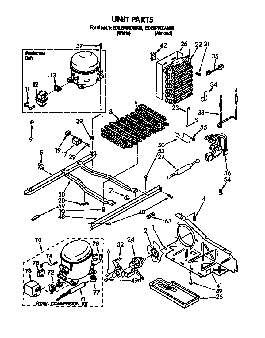 Whirlpool ED22PWXAW00 unit diagram