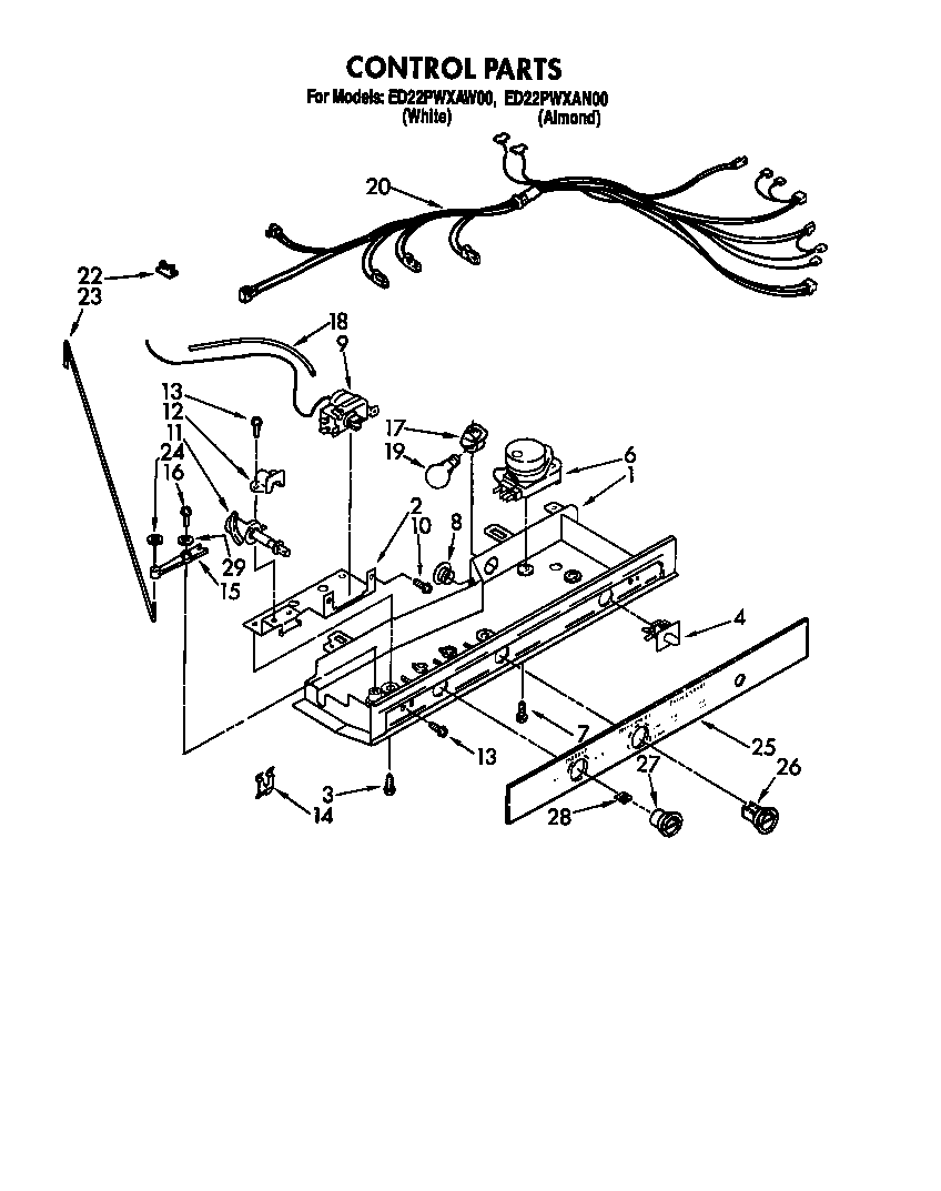 Whirlpool ED22PWXAW00 control diagram