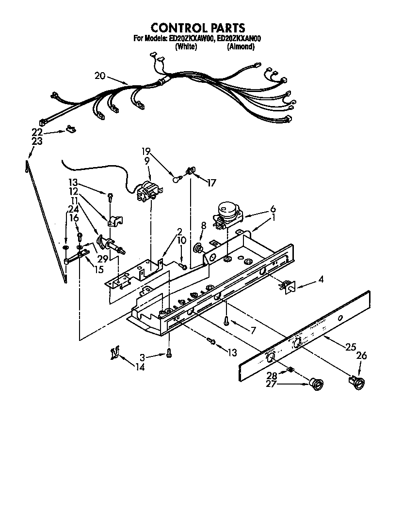 Whirlpool ED20ZKXAN00 control diagram