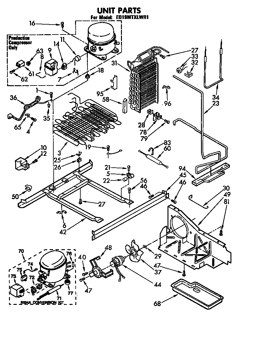 Whirlpool ED19MTXLWR1 unit diagram