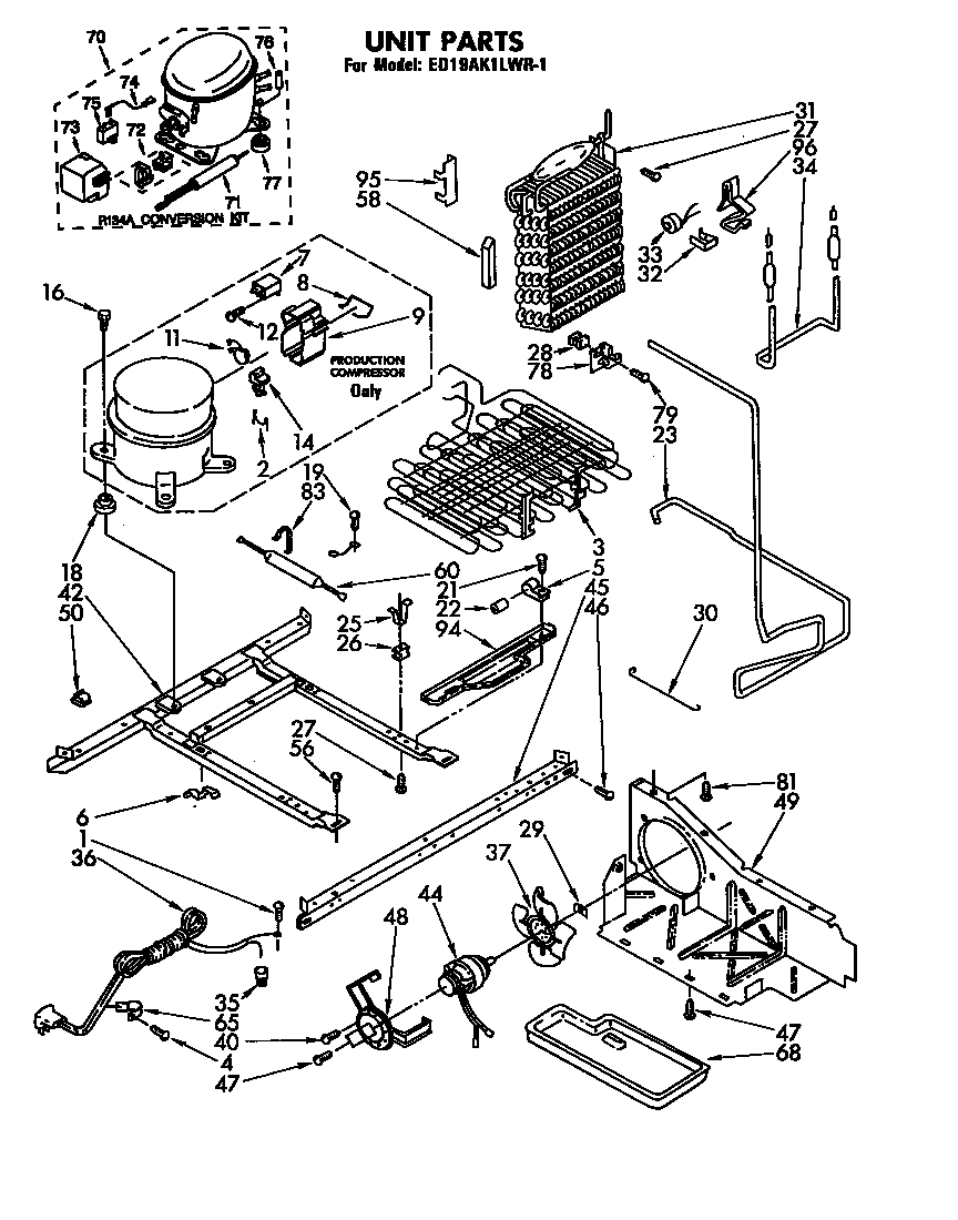 Whirlpool ED19AK1LWR1 unit diagram
