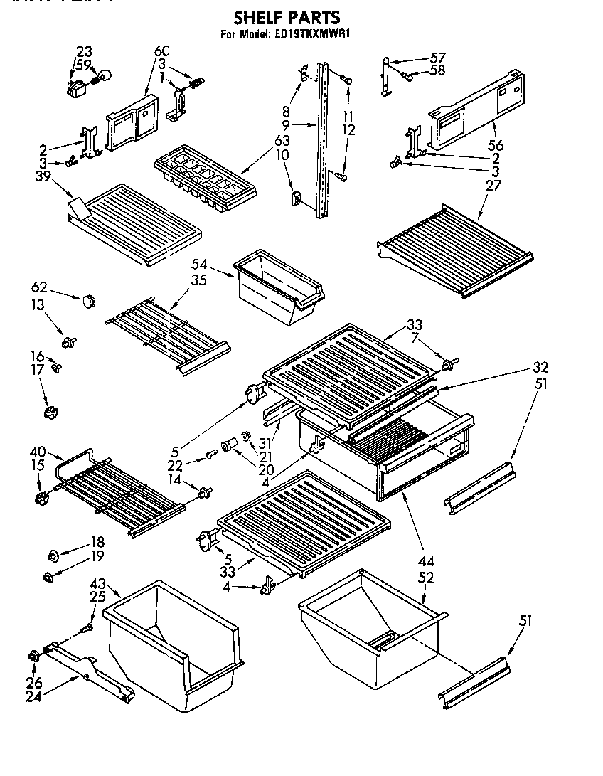 Whirlpool ED19TKXMWR1 shelf diagram