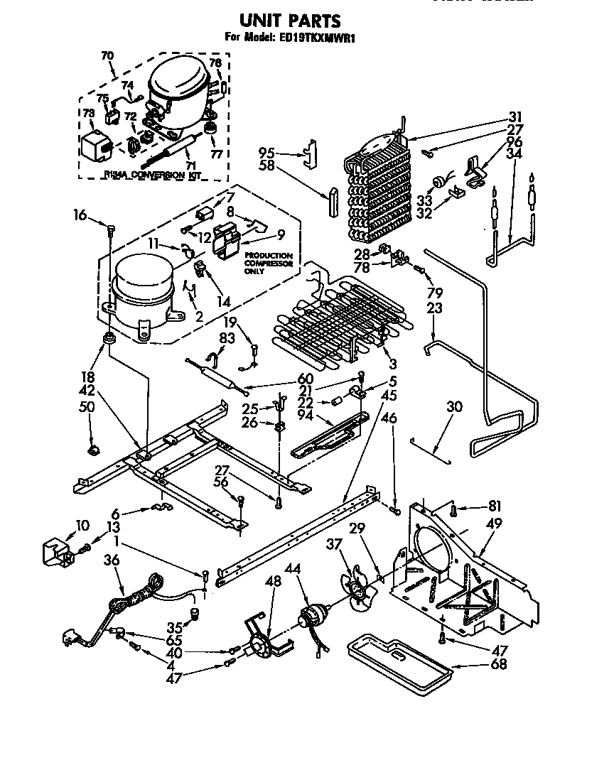 Whirlpool ED19TKXMWR1 unit diagram