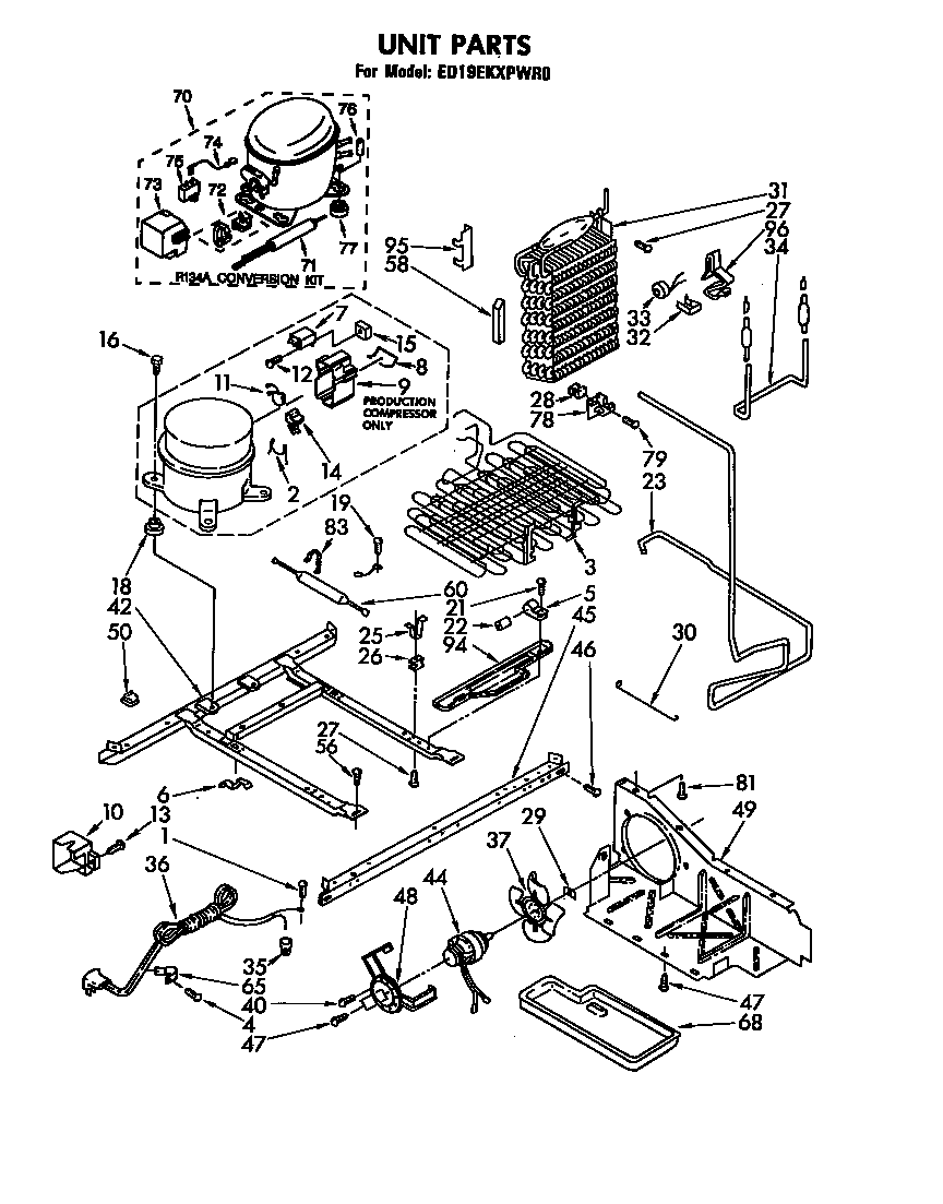 Whirlpool ED19EKXPWR0 unit diagram