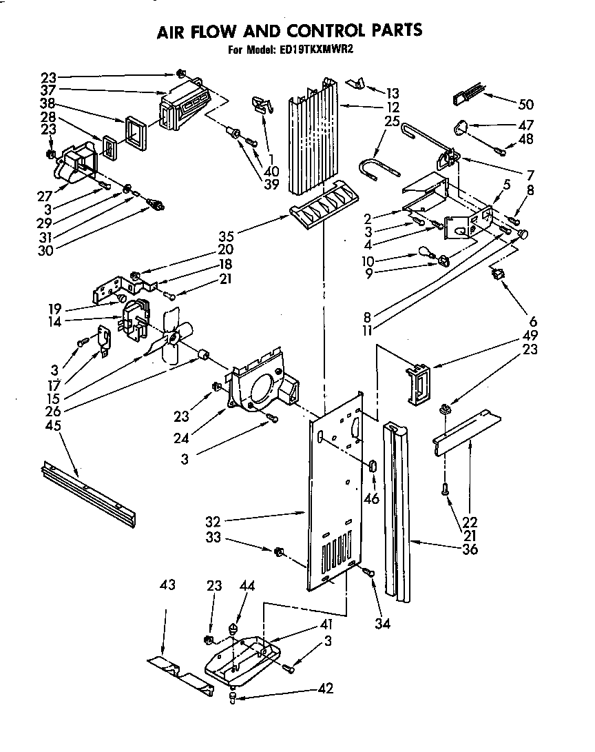 Whirlpool 2-A            Y air flow and control diagram