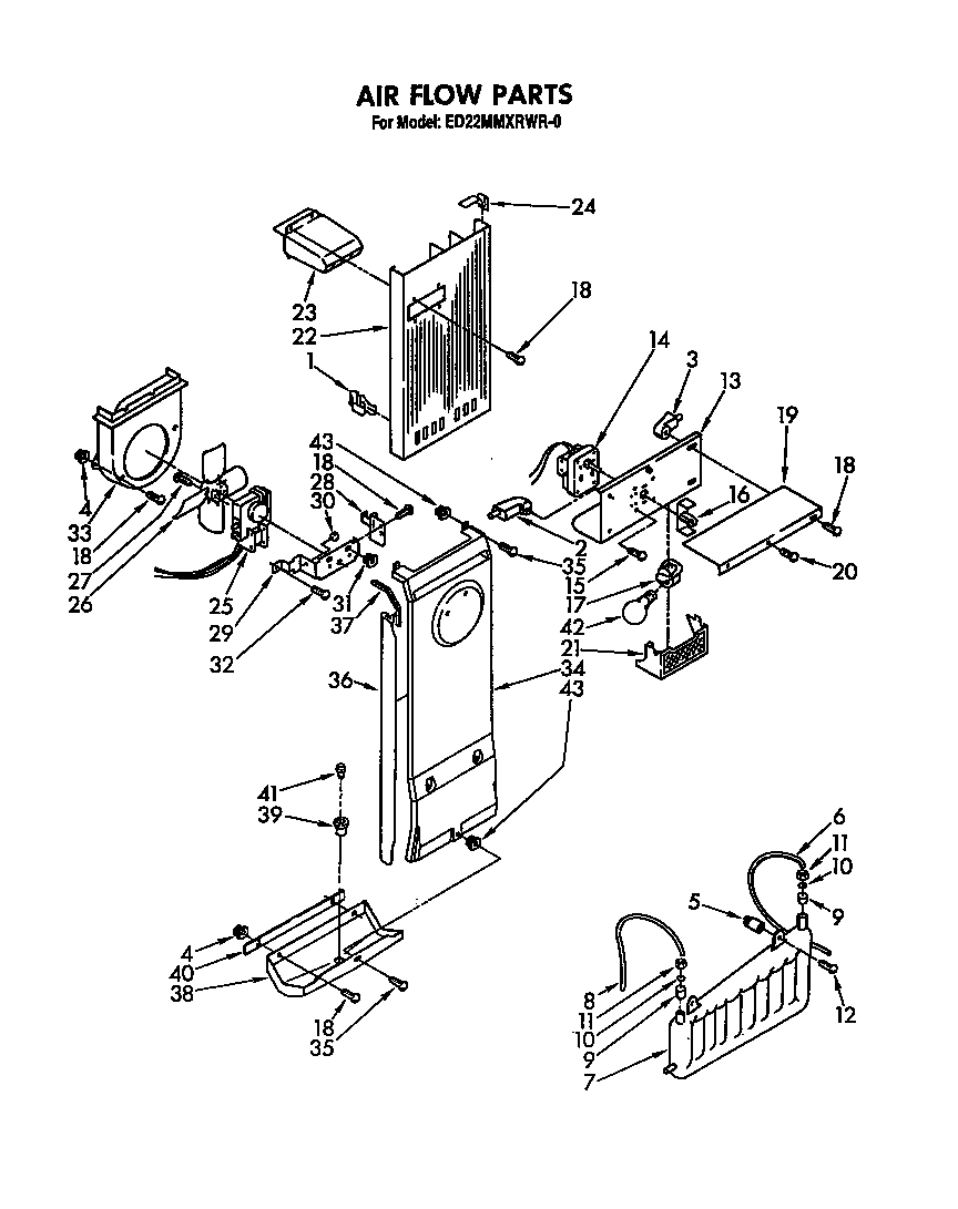 Whirlpool ED22MMXRWR0 air flow diagram