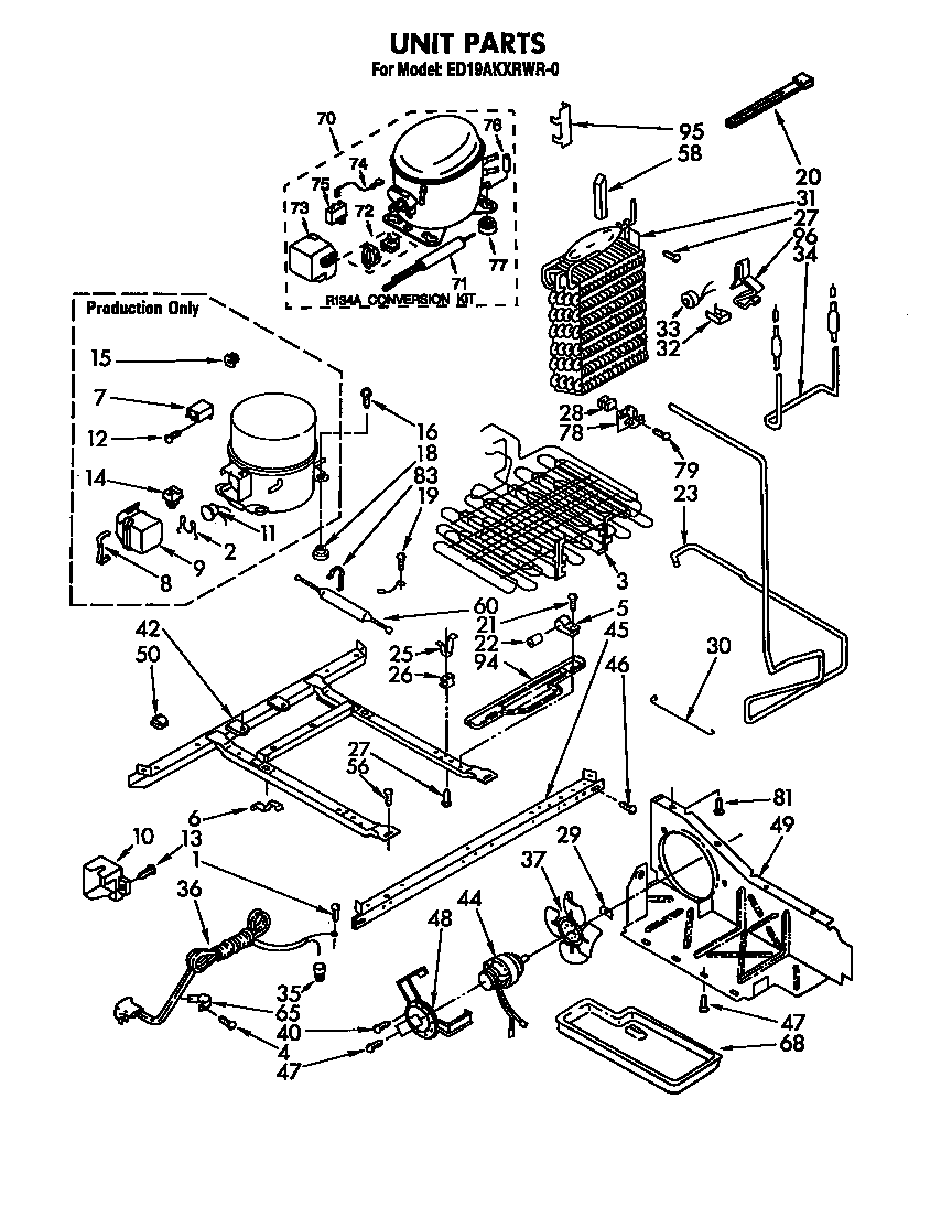 Whirlpool ED19AKXRWR0 unit diagram