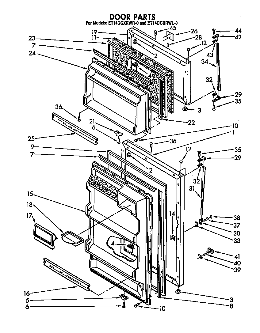 Whirlpool ET14DCXRWR0 door diagram