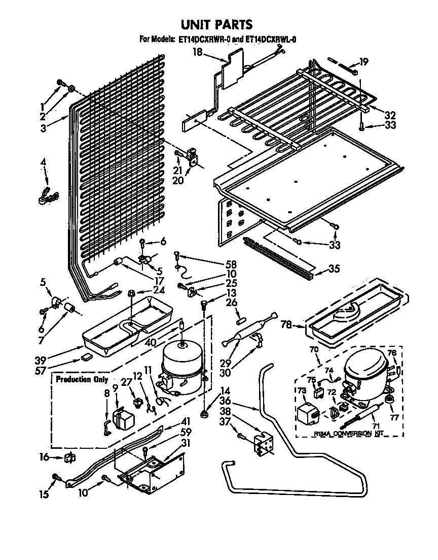 Whirlpool ET14DCXRWR0 unit diagram