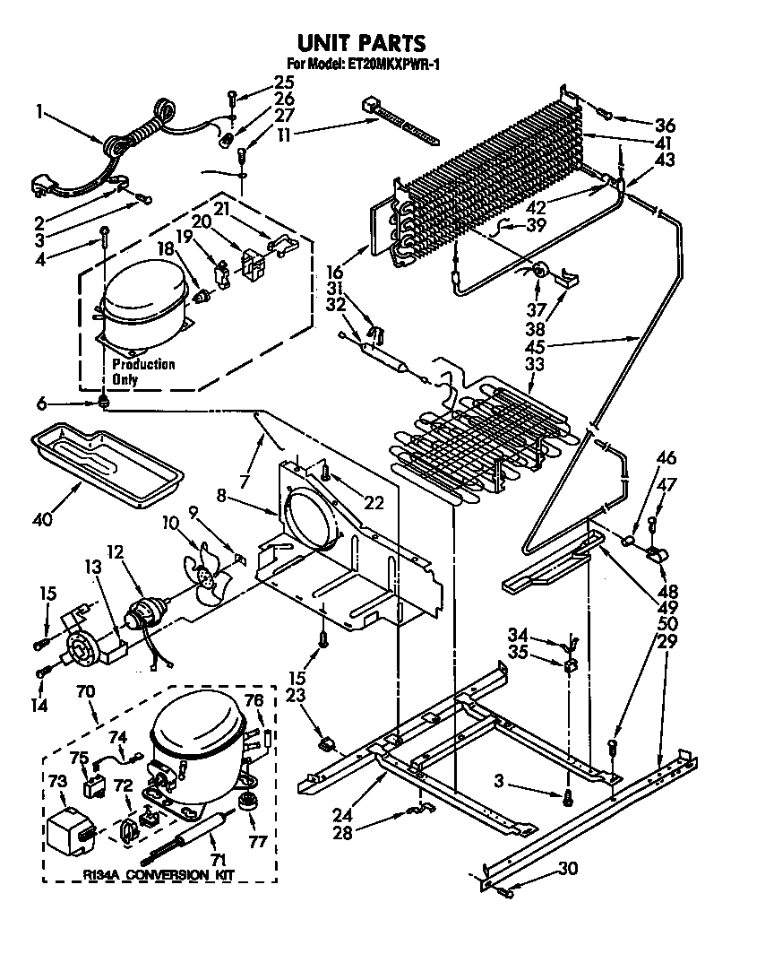 Whirlpool ET20MKXPWR1 unit diagram