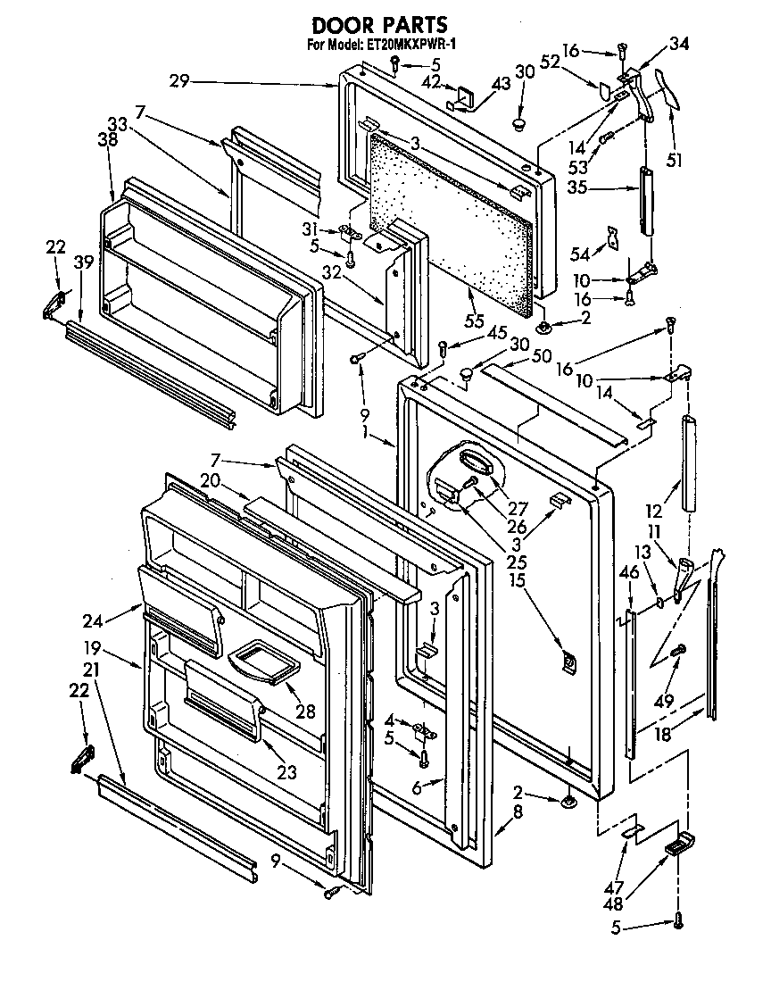 Whirlpool ET20MKXPWR1 door diagram