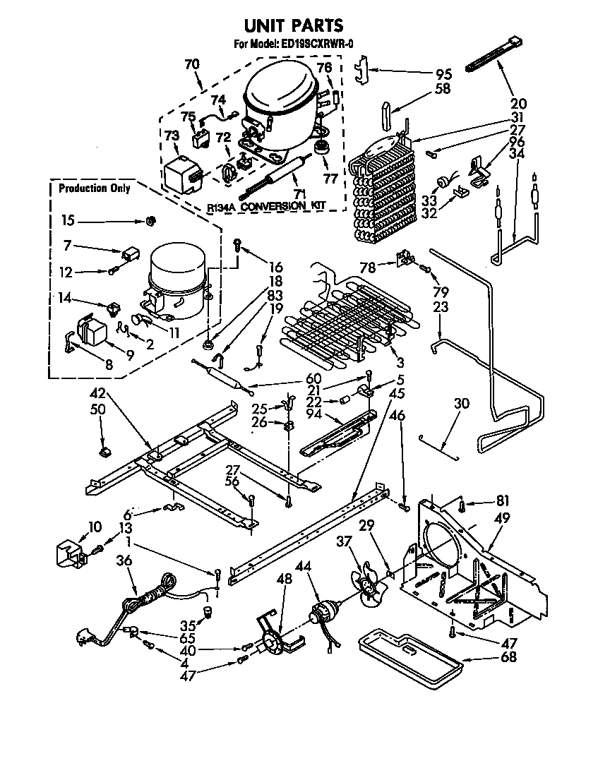 Whirlpool ED19SCXRWR0 unit diagram