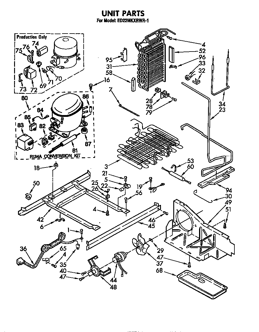 Whirlpool ED22MKXRWR1 unit diagram