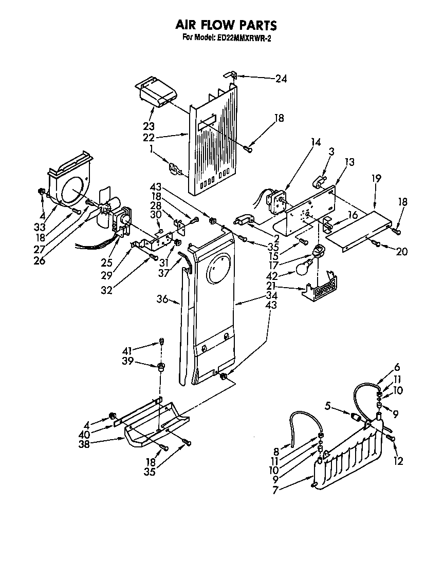 Whirlpool ED22MMXRWR2 air flow diagram