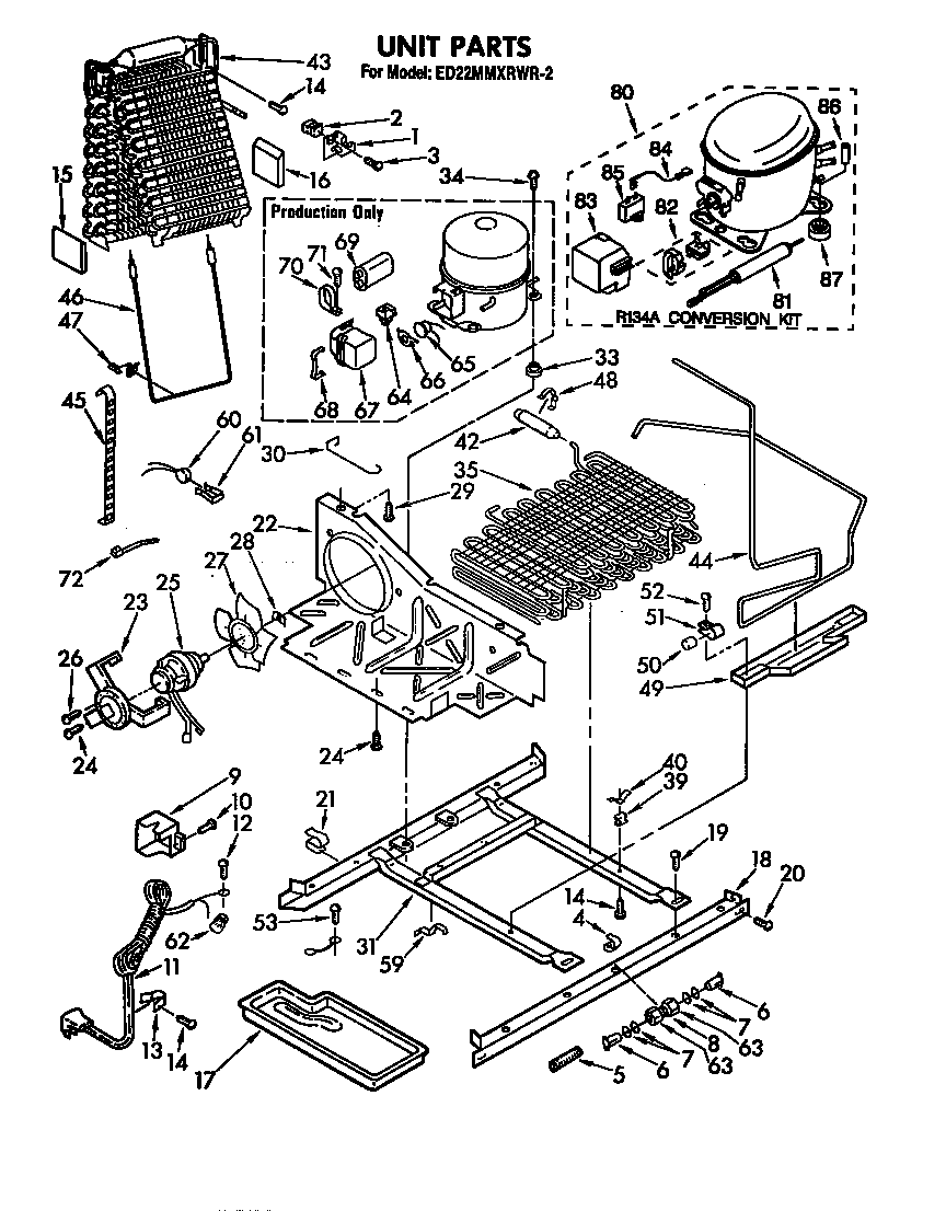 Whirlpool ED22MMXRWR2 unit diagram