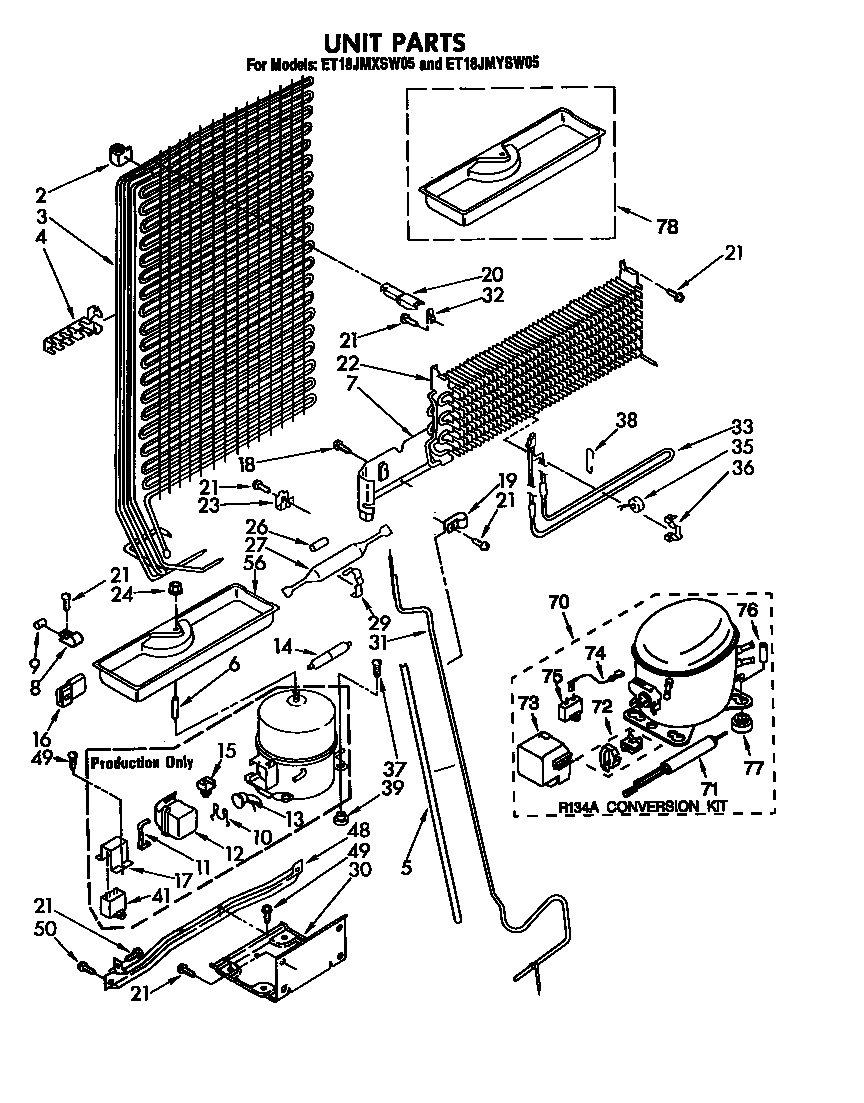 Whirlpool ET18JMYSM05 unit diagram