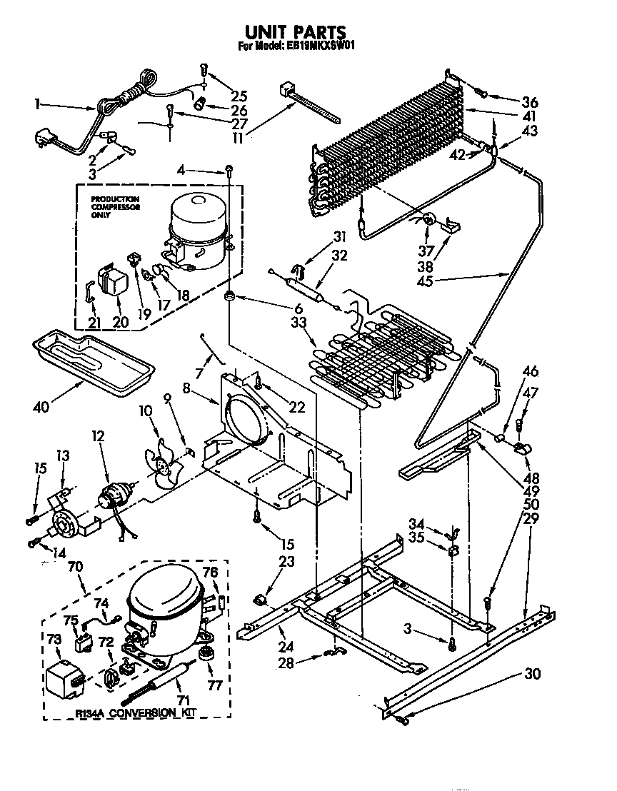 Whirlpool EB19MKXSW01 unit diagram