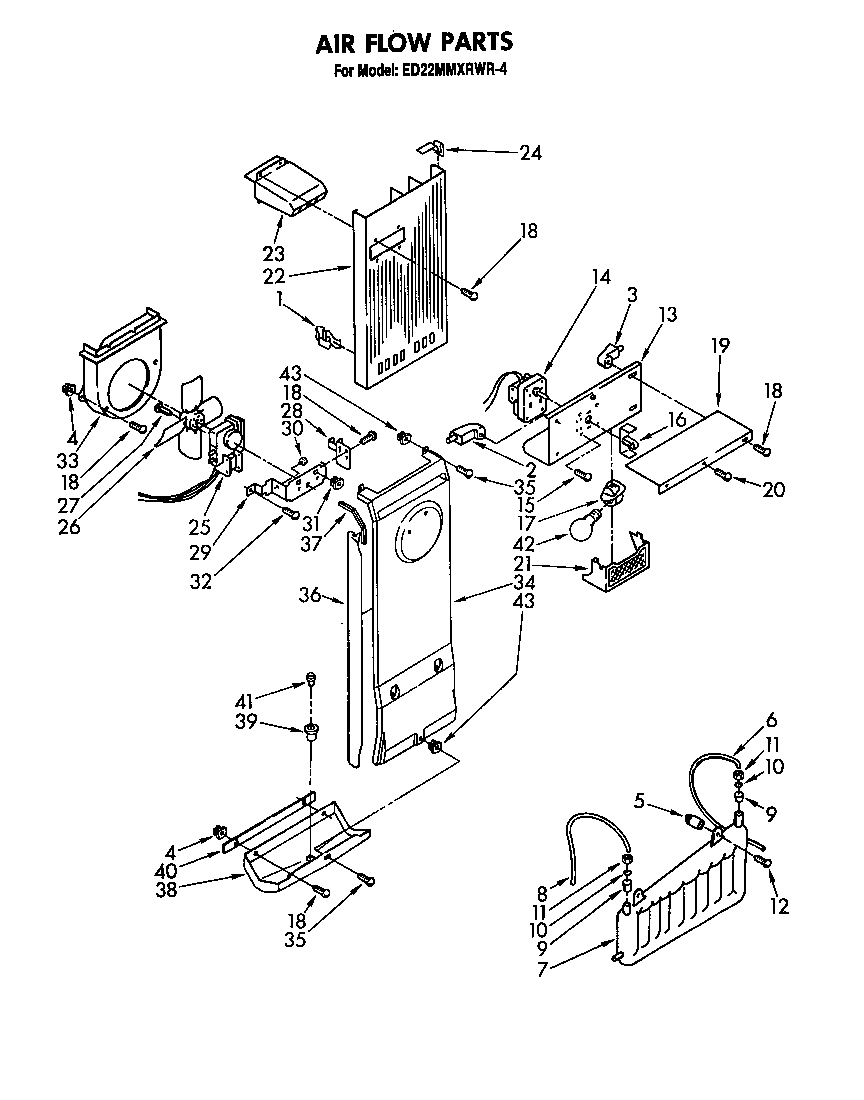 Whirlpool ED22MMXRWR4 air flow diagram