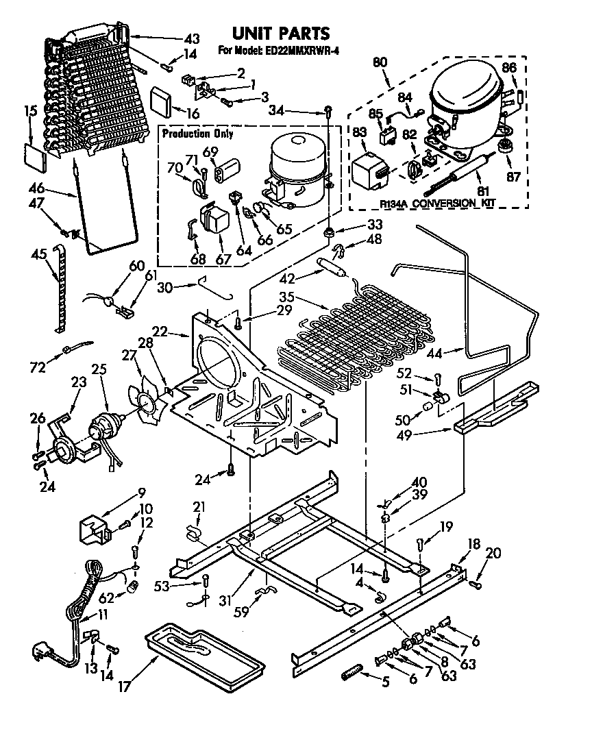 Whirlpool ED22MMXRWR4 unit diagram