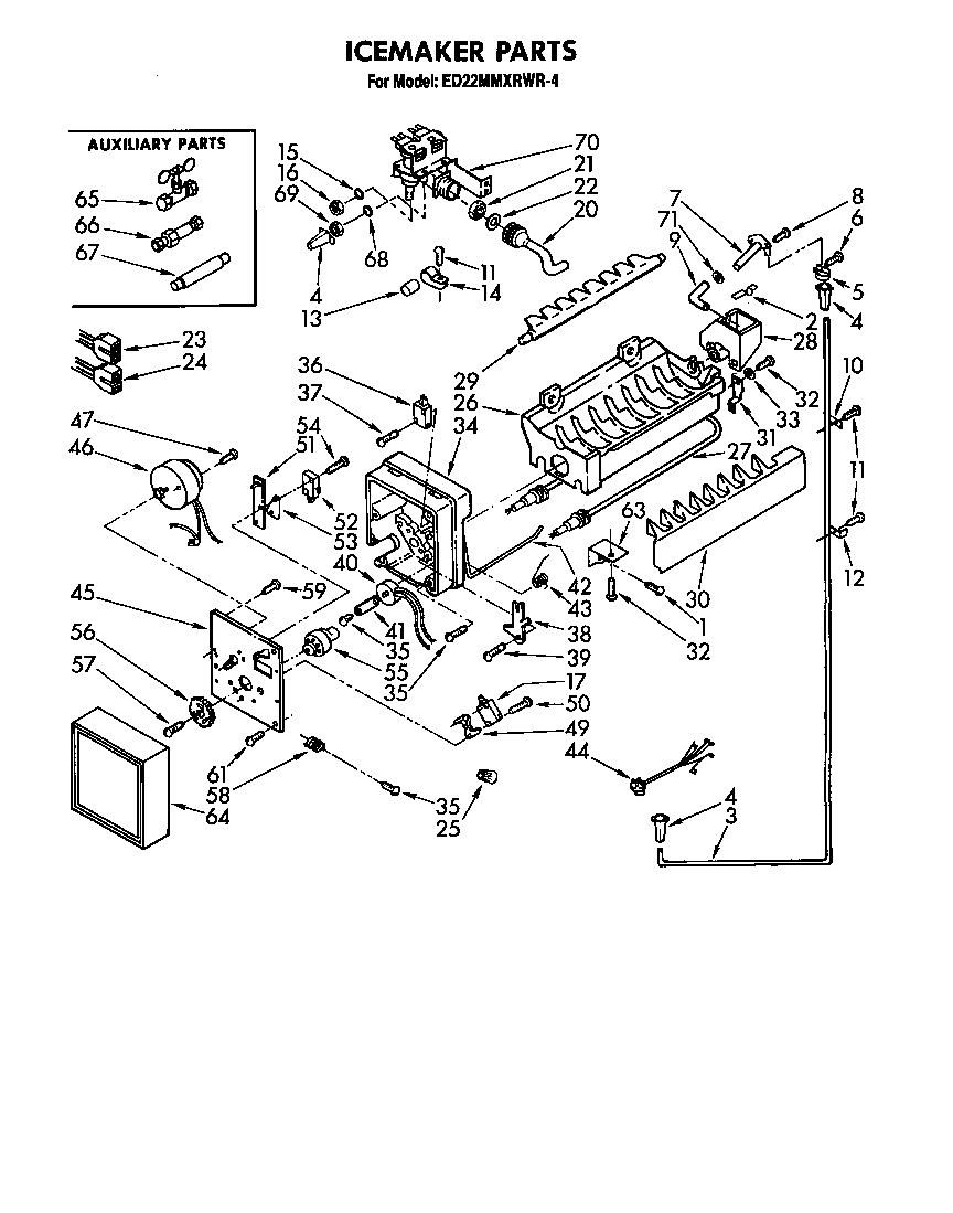 Whirlpool ED22MMXRWR4 icemaker diagram
