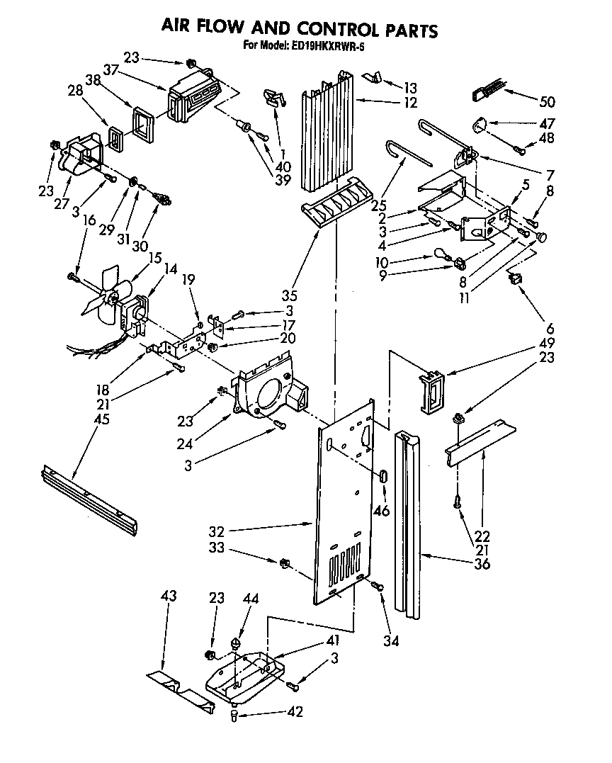 Whirlpool ED19HKXRNR5 air flow control diagram