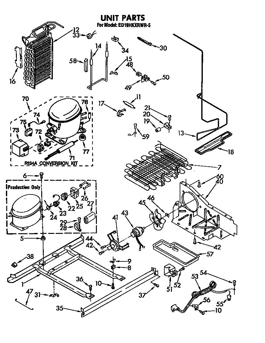Whirlpool ED19HKXRNR5 unit diagram