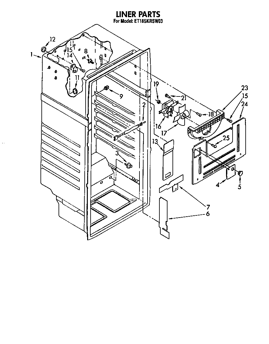 Whirlpool ET18SKRSN03 liner diagram
