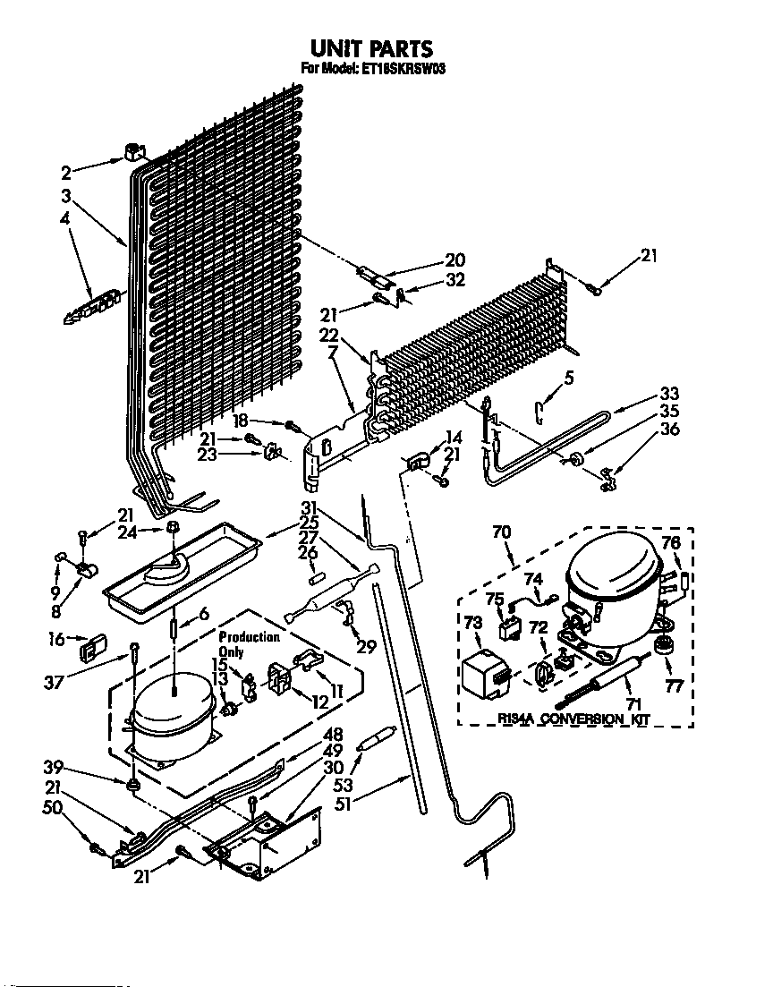 Whirlpool ET18SKRSN03 unit diagram