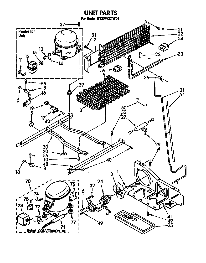 Whirlpool ET20PKXTN01 unit diagram
