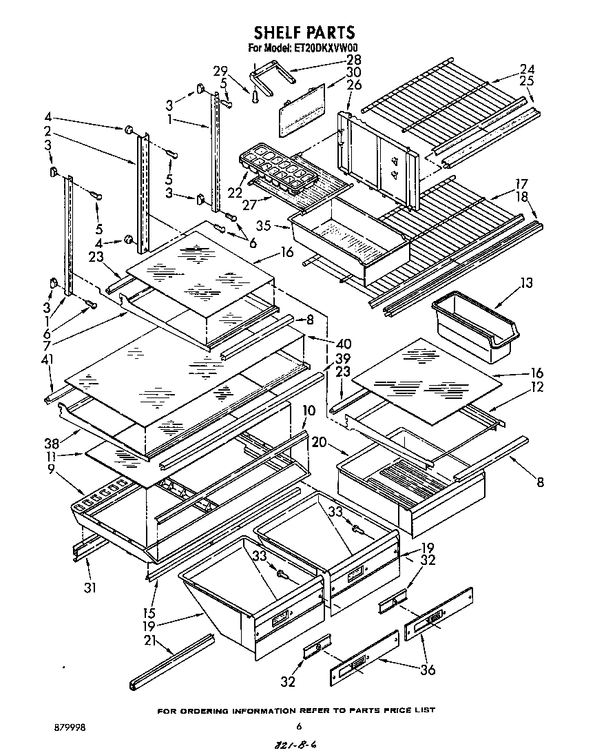 Whirlpool ET20DKXVG00 shelves diagram
