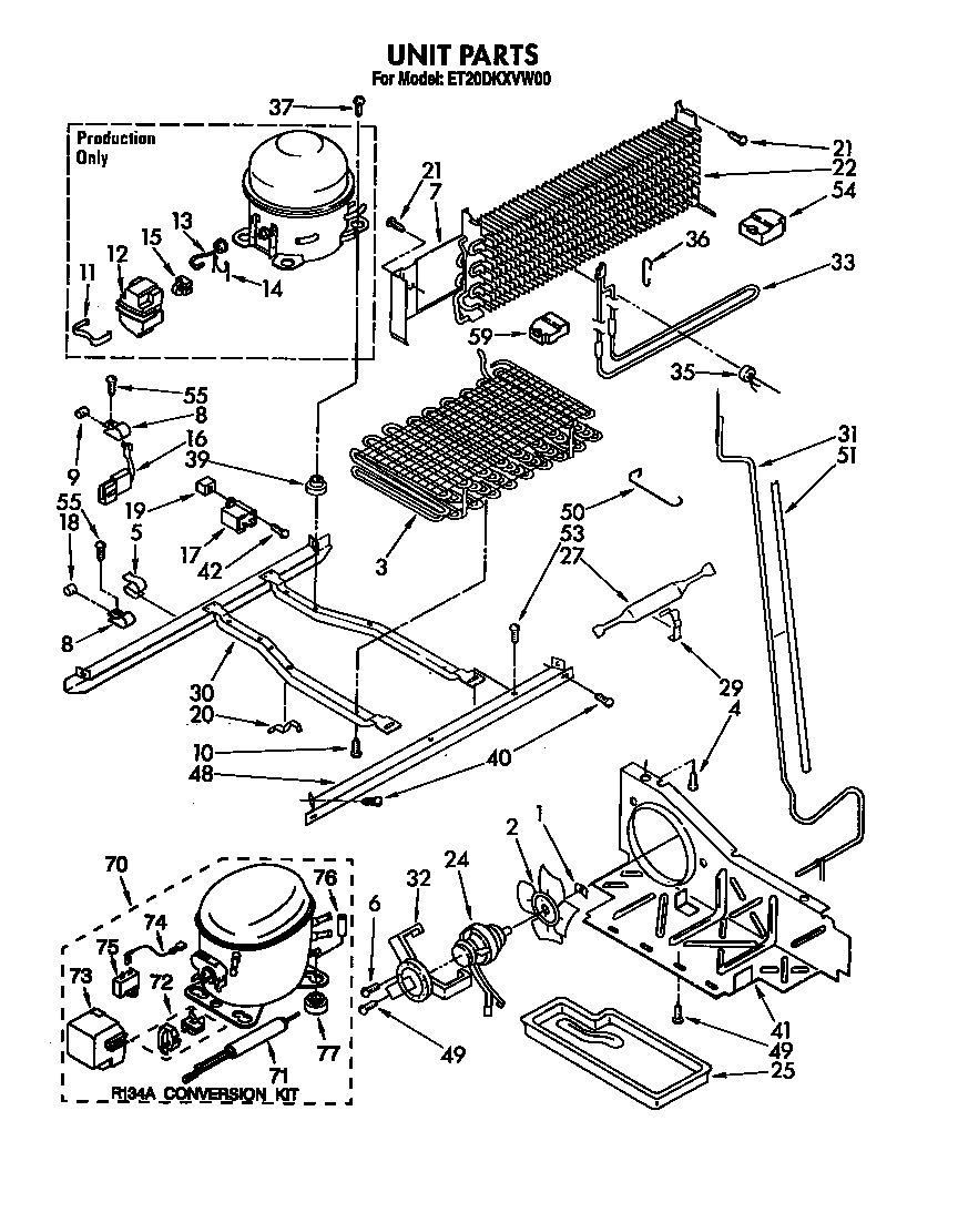 Whirlpool ET20DKXVG00 unit diagram