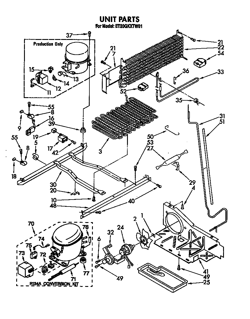 Whirlpool ET20GKXTG01 unit diagram