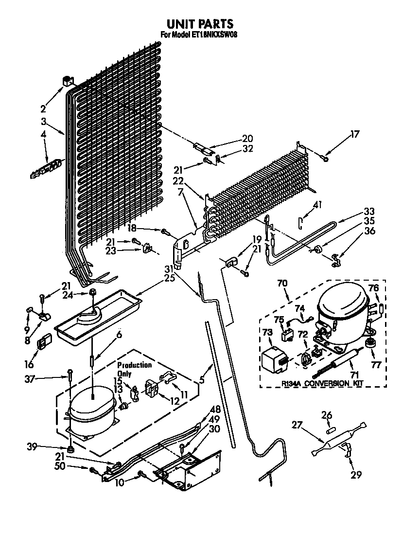 Whirlpool ET18NKXSW08 unit diagram