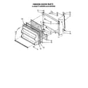 Whirlpool ET14JMXWN00 freezer door diagram
