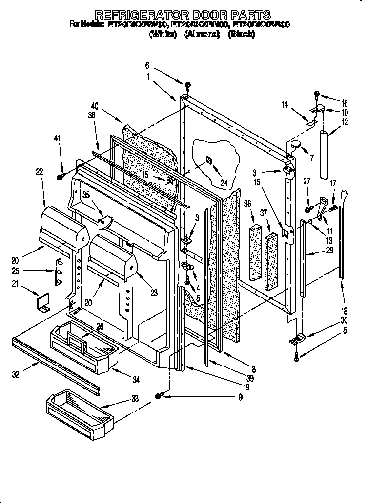 KitchenAid ET20DKXBN00 refrigerator door diagram