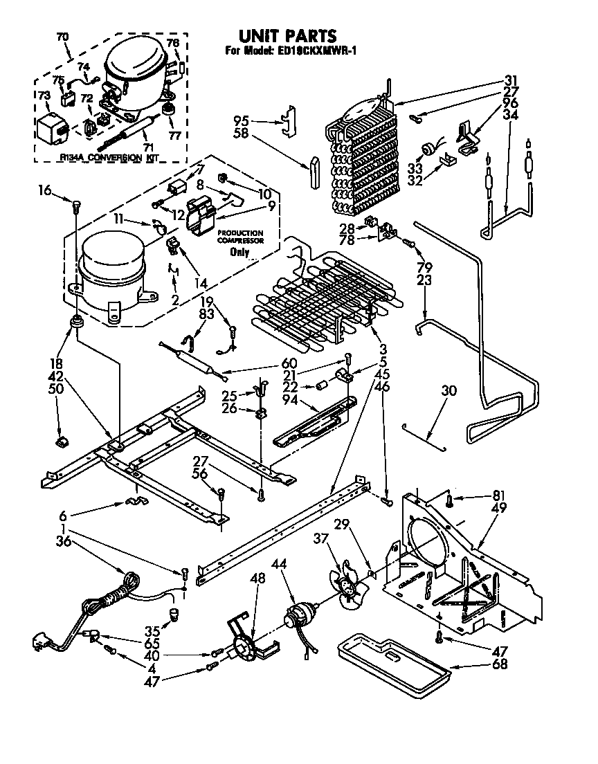 Whirlpool ED19CKXMWR1 unit diagram