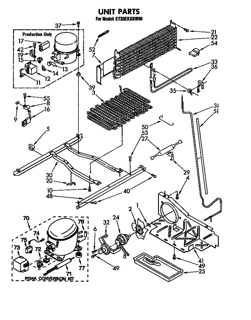 Whirlpool ET20EKXSW00 unit diagram