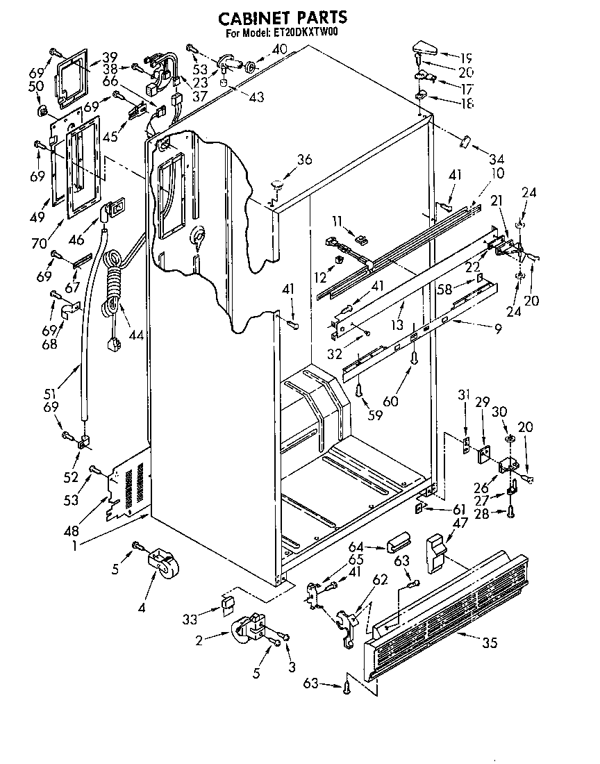 Whirlpool ET20DKXTG00 cabinet diagram