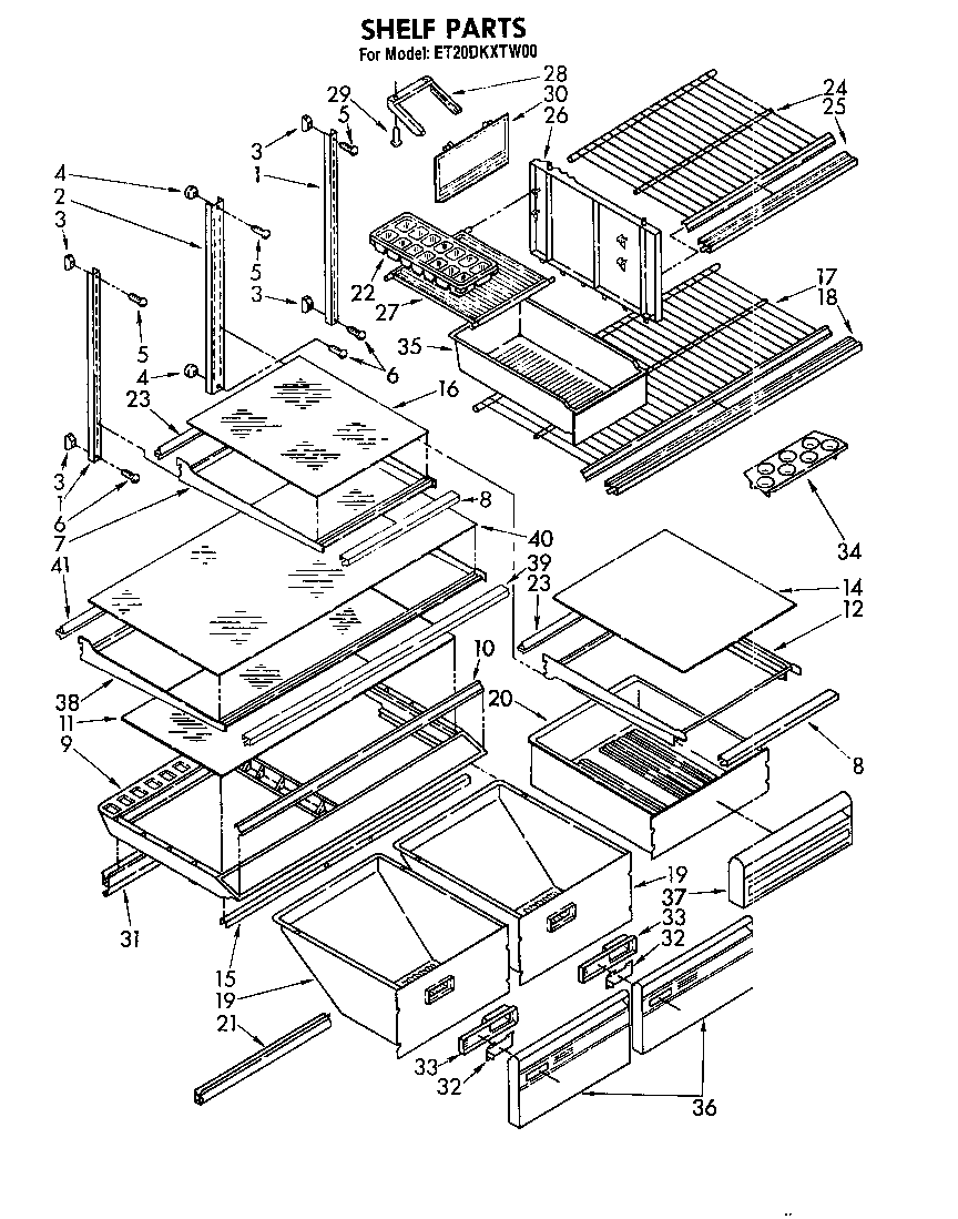 Whirlpool ET20DKXTG00 shelf diagram