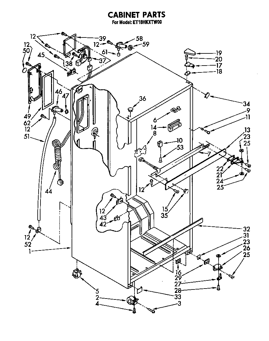 Whirlpool ET18HKXTG00 cabinet diagram
