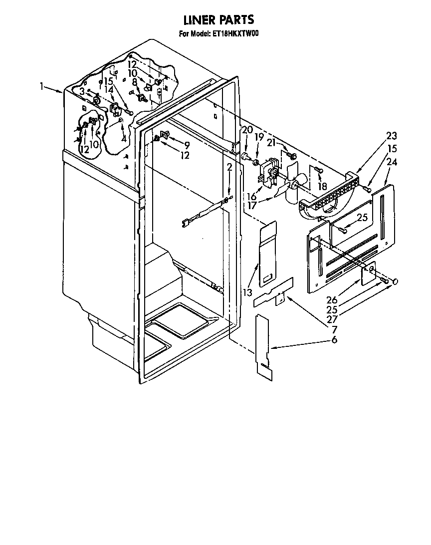 Whirlpool ET18HKXTG00 liner diagram