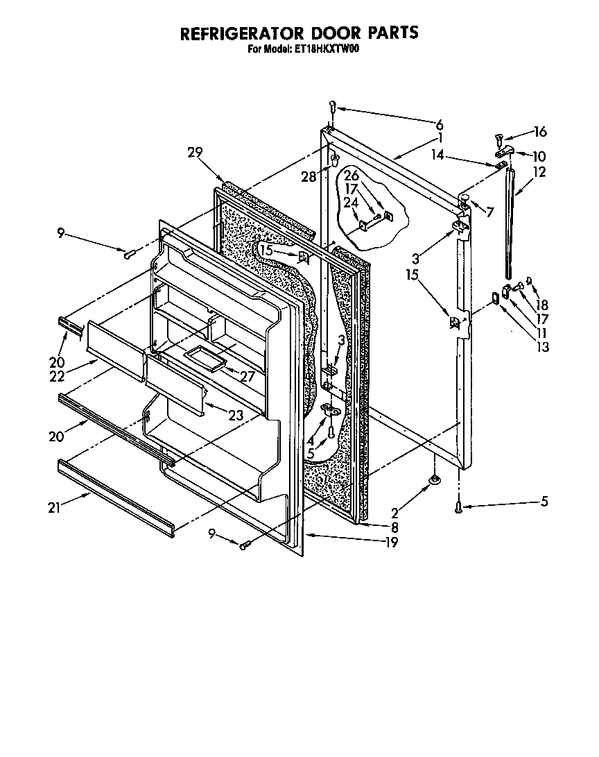Whirlpool ET18HKXTG00 refrigerator door diagram