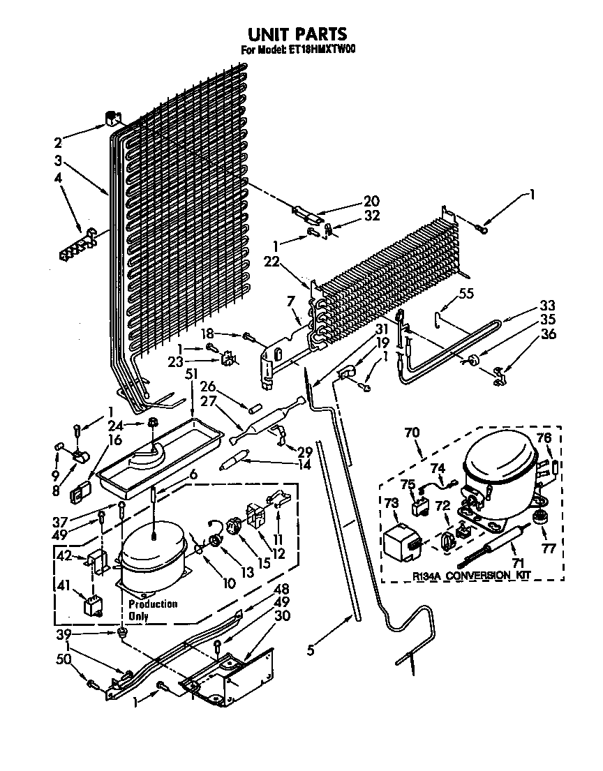 Whirlpool ET18HMXTF00 unit diagram